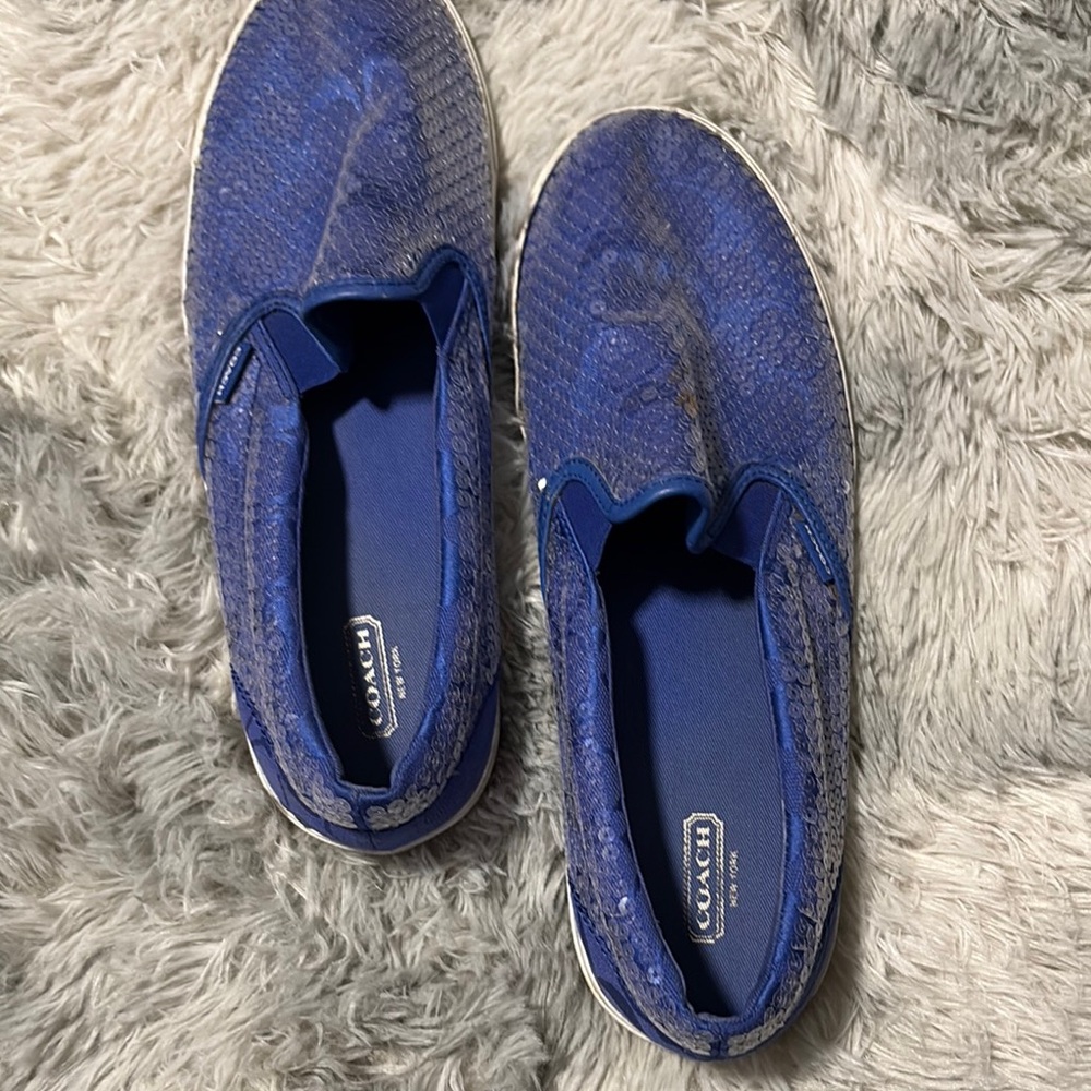 Coach Blue Loafers Sleek Slip-On Comfort